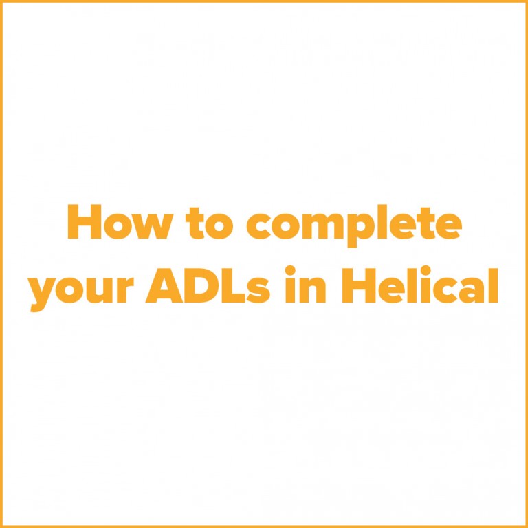 How to complete your ADLs panel