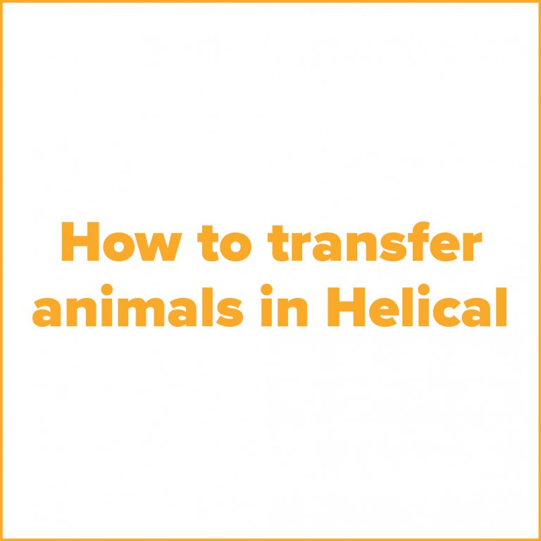 how to transfer animals in helical